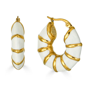 White Enamel Hoops